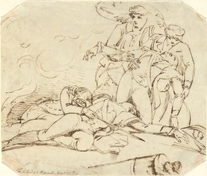 Dood van Generaal Montgomery in de Aanval op Quebec, 31 December 1775 door John Trumbull