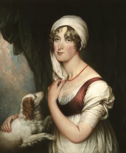 Sarah Trumbull met een Spaniël