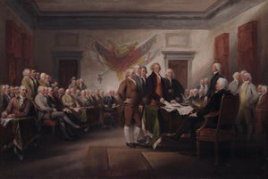 De Onafhankelijkheidsverklaring, 4 juli 1776. door John Trumbull