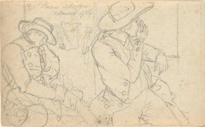 Zonder titel, uit folio: Schetsen in Frankrijk & Duitsland, een van de 22 bladen in Folio B door John Trumbull