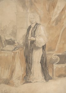 Portretstudie van een Geestelijke door John Vanderbank