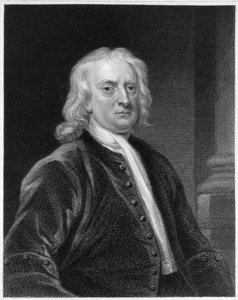 Portret van Sir Isaac Newton, gegraveerd door Edward Scriven