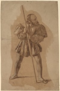 Figurenkostuumstudie voor Columbus Muur, Washington, D.C. door John Vanderlyn