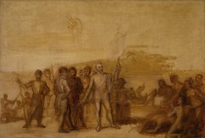 De landing van Columbus, ca. 1840 door John Vanderlyn