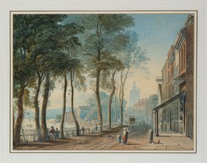 Cheyne Walk, Chelsea, 1816 door John Varley