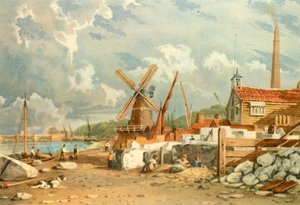 Randalls Flint Mill, Nine Elms, Battersea, 1830, 1947 door John Varley I