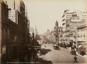 Collins Street, Melbourne, c.1880 door John W. Lindt