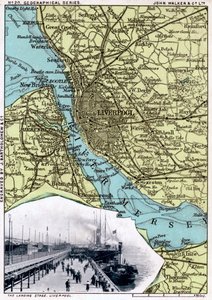 Kaart van Liverpool, Merseyside, 1903