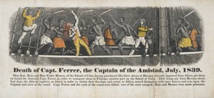 Dood van Kapitein Ferrer, de Kapitein van de Amistad, juli 1839