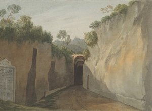 Ingang van de Grot van Posillipo, Napels door John Warwick Smith