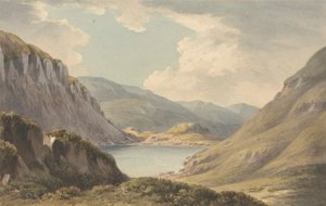 Llyn Geirionedd niet Ver van Trefriew, aan de Rivier Conway, Carnarvonshire door John Warwick Smith