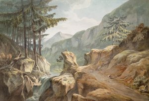 Mount Splugen, Zwitsers-Italiaanse grens door John Warwick Smith