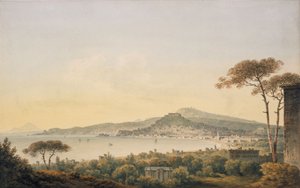 Napels vanaf de villa van Sir William Hamilton, 1780-1782 door John Warwick Smith