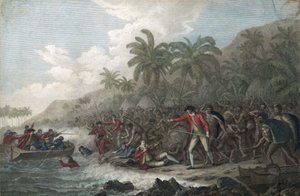 De dood van kapitein James Cook op 14 februari door John Webber