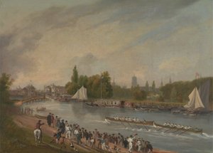 Een Bootrace op de Rivier Isis, Oxford door John Whessell