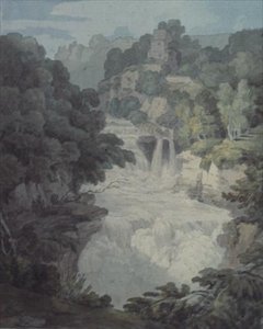 Corra Linn: Een van de Watervallen van de Clyde door John White Abbott