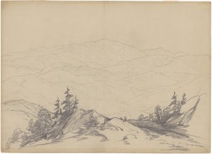 Berglandschap door John William Casilear