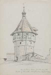 Ronde toren, kasteel van Munoth, Schaffhausen, Zwitserland door John William Casilear