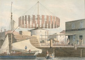 Ronde molen, King Street, New York, 1830 door John William Hill