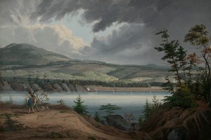 Uitzicht op Cohoes, ca. 1820 door John William Hill