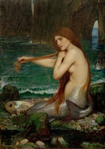Een zeemeermin door John William Waterhouse
