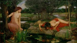 Echo en Narcissus door John William Waterhouse