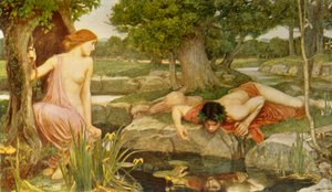 Echo en Narcissus door John William Waterhouse