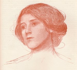 Uit een studie in sanguine, c1899