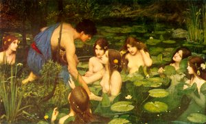 Hylas en de waternimfen door John William Waterhouse