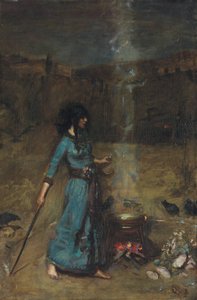 Studie voor De Magische Cirkel door John William Waterhouse