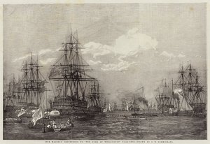 Hare Majesteit op weg naar het vlaggenschip van de hertog van Wellington door John Wilson Carmichael