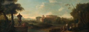 Rome vanaf de Aventijnse Heuvel, 1710 door John Wootton