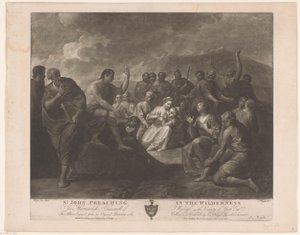 Prediking van Johannes de Doper door John Wright