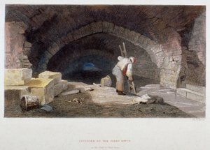 Interieur van de Fleet Ditch aan de achterkant van Field Lane, City of London, 1851