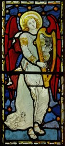 Muzikale engel, 1870 (glas-in-lood)