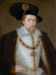 Jacobus VI en I, 1566 - 1625, koning van Schotland 1567 - 1625, koning van Engeland en Ierland 1603 - 1625