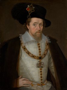Jacobus VI en I, 1566 - 1625, koning van Schotland 1567 - 1625, koning van Engeland en Ierland 1603 - 1625