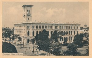 Telegraafkantoor, Calcutta, ca. 1900 door Johnston and Hoffmann