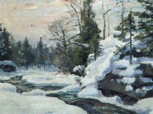 Rustig winterbeekje