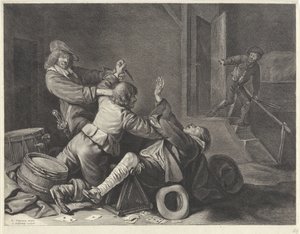 Gevecht in een interieur door Jonas Suyderhoef