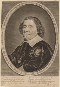 Daniel Heinsius door Jonas Suyderhoff after Jacob Fransz van der Merck