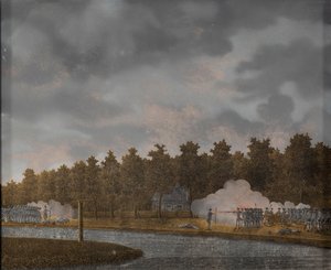 Vuurgevecht aan de Vaartse Rijn bij Jutphaas door Jonas Zeuner