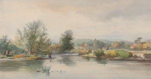 Punt op een Rivier door Jonathan Needham