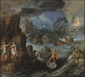 Schipbreuk van de Griekse Vloot op de Terugreis van Troje