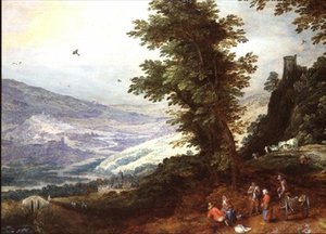 Uitgestrekt Landschap met Boeren