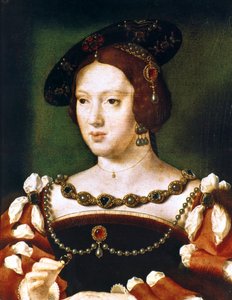 Portret van Eleanor, koningin van Frankrijk, ca. 1530-1540 door Joos van Cleve