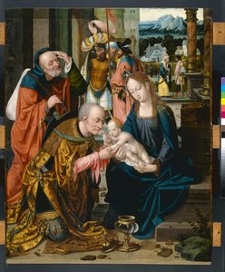 De aanbidding van de koningen door Joos van Cleve