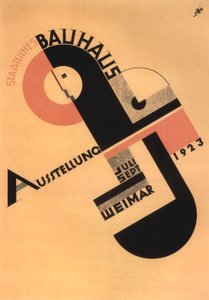 De Bauhaus tentoonstelling reclame in Weimar