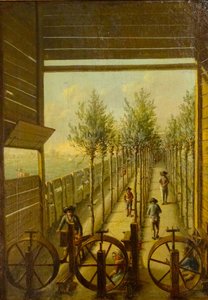 Kleingarenbaan aan het Jaagpad te Gouda in 1795 door Joris Herst