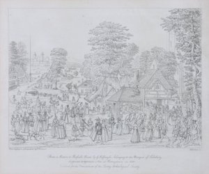 Feest in Horseydown, ca. 1590 door Joris Hoefnagel
